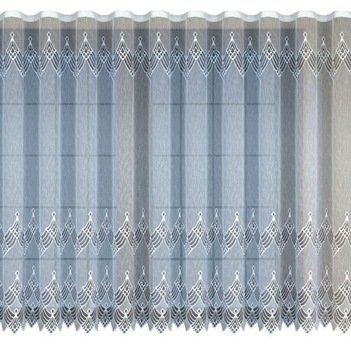 BIAŁA FIRANKA ŻAKARDOWA Z TAŚMĄ 24521 140x300CM