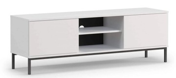 Stolik szafka RTV drzwi szuflady loft biały QUERTY RTV 2D 150 cm