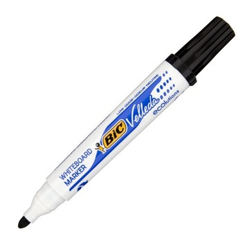 Маркер Bic Velleda круглый сухостираемый - черный