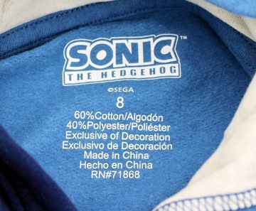 Детская толстовка с капюшоном Sega SONIC The Hedgehog 8 лет Принт