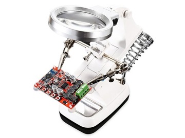 РУЧКА ДЛЯ ПАЙКИ ТРЕТЬЕЙ РУКИ, 10 СВЕТОДИОДОВ, USB-УВЕЛИЧЕНИЕ