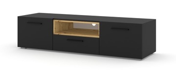 Szafka pod telewizor ANETTE 151 cm czarny artisan