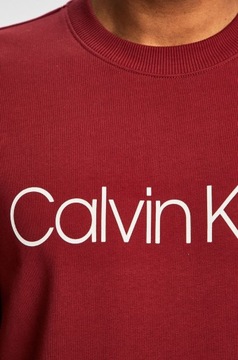 CALVIN KLEIN BLUZA COTTON LOGO CABERNET 641 XL