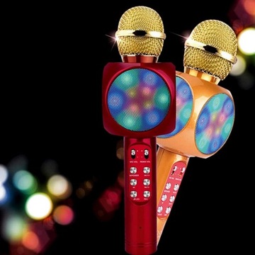 МИКРОФОН ДЛЯ ДЕТЕЙ КАРАОКЕ МИКРОФОН С LED USB BLUETOOTH ДЛЯ ДЕТЕЙ