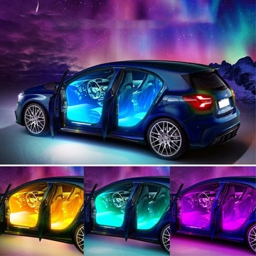 ЦВЕТНЫЕ СВЕТОДИОДНЫЕ ПОДСВЕТКИ RGB ДЛЯ САЛОНА АВТОМОБИЛЯ AMBIENT PILOT + ПРИЛОЖЕНИЕ