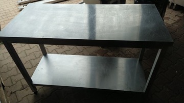 Stół z półką (zagięty rant) 130x60