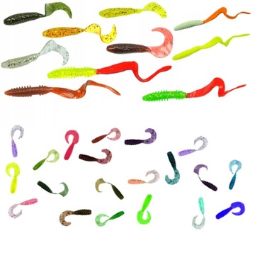 НАБОР СПИННИНГ-бокса + 90 штук JAXON LURE, лист воблера твистер