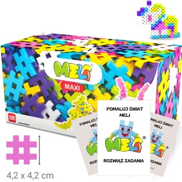 MELI MAXI BLOCKS 100 элементов БОЛЬШИЕ БЛОКИ 1+
