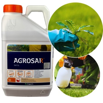 AGROSAR 360 SL 5L ZWALCZA CHWASTY GLIFOSAT HERBICYD CHWASTOBÓJCZY CIECH