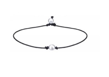 CZARNY NASZYJNIK CHOKER PEREŁKI