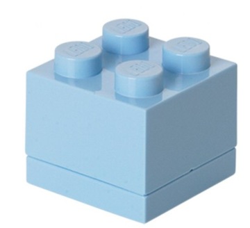 LEGO Pojemnik 4 MINI Klocek Pudełko JASNONIEBIESKI