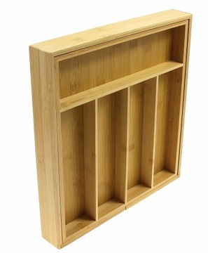 БОЛЬШОЙ БАМБУКОВЫЙ ЯЩИК Органайзер для столовых приборов Кухонная утварь