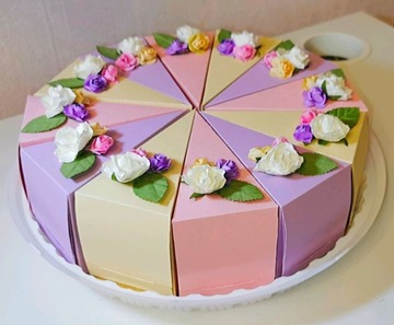 Бумажный торт для детского сада, 12 штук, ДЕНЬ РОЖДЕНИЯ