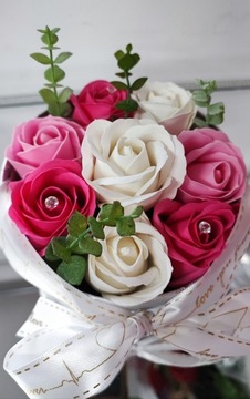 Flowerbox Kwiaty mydlane Dzień matki Dzień Kobiet Walentynki