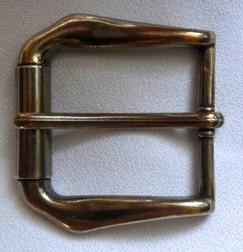 KLAMRA z ruchomą rolką do paska 40mm brąz