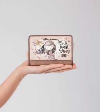 Anekke portfel damski portmonetka Kamienie Dżety Hafty unikatowa Hollywood