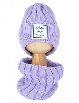 Zimowy komplet dziecięcy COLOR czapka + komin