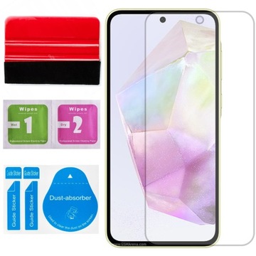 FOLIA HYDROŻELOWA DO SAMSUNG GALAXY A35 ZESTAW Z RAKLĄ ŚCIERECZKI
