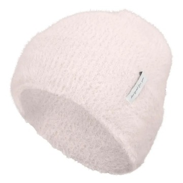 W476C Różowy komplet zimowy damski czapka i szalik
