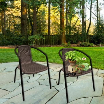 2x НАБОР САДОВЫХ СТУЛЬЕВ ТЕРРАСА САДОВЫЙ СТУЛ МЕБЕЛЬ САД ИЗ ТЕХНОРОТАТА