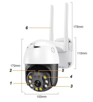НАРУЖНОЕ ПЕРЕКЛЮЧЕНИЕ IP WIFI ЗУМ ИК Full HD КАМЕРА