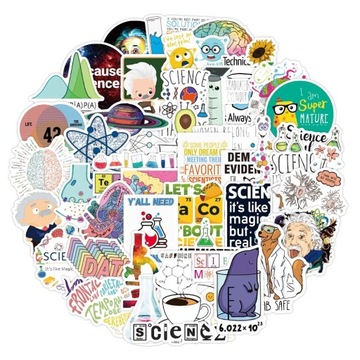 СТИКЕР-БОМБА НАКЛЕЙКИ ДЛЯ НОУТБУКА MIX SCIENCE 50 шт.