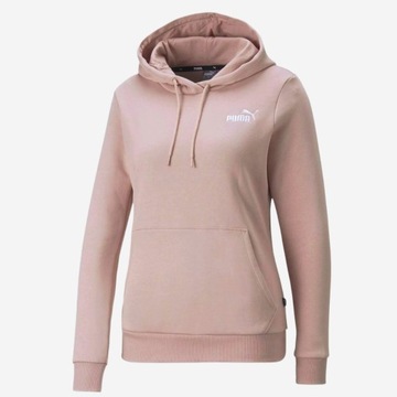 Bluza Damska Z Kapturem Puma Dresowa Wkładana Kangurka Pudrowy róż r. M