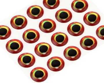 3D Epoxy Fish Eyes 6mm-15mm SY-223508 Bloddy 8mm