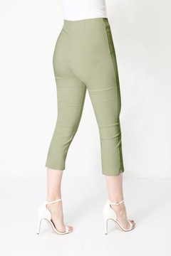 H&M khaki zielone cygaretki spodnie rybaczki M