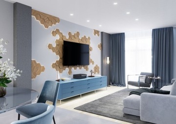 ДЕРЕВЯННЫЕ 3D ШЕСТИУГОЛЬНЫЕ СОТОВЫЕ СТЕНОВЫЕ ПАНЕЛИ