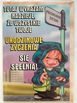 Kartka urodzinowa koperta życzenia