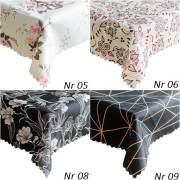 СКАТЕРТЬ ПЯТНЕУСТОЙЧИВАЯ 140x220 ПОЛИРОВКА РАЗНЫЕ УЗОРЫ №.