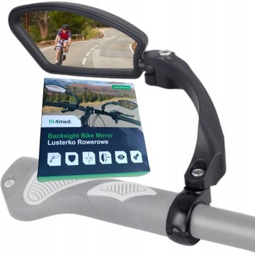 LUSTERKO ROWEROWE DO ROWERU SKUTER WSTECZNE NA KIEROWNICĘ LEWE REGULOWANE