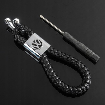 Brelok Do Kluczy Samochodowy VW Metal Skóra