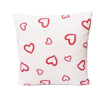 POSZEWKA Bawełna 40x40 SERCA CZERWONE