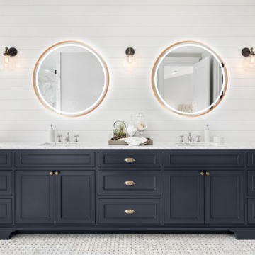 Светодиодное подвесное зеркало ROSE GOLD ROSE GOLD CIRCLE FRAME 80 см