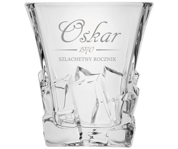 Стеклянный подарок на день рождения 18 30 40 50 60 с гравировкой