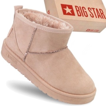 Buty damskie Zimowe BIG STAR Śniegowce OCIEPLANE