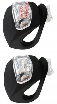 ФАРЫ ВЕЛОСИПЕДНЫЕ ФОНАРИ 2 светодиода - 2 шт. + БАТАРЕИ