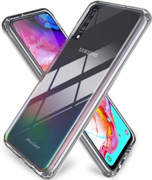 ETUI PRZEZROCZYSTE SLIM DO SAMSUNG A70 + SZKŁO