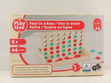 GRA PLAYTIVE DREWNIANE CZTERY W RZĘDZIE