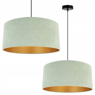 Lampa Sufitowa Nowoczesna Wisząca Złoty Abażur