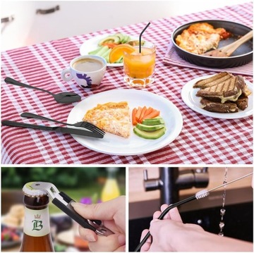 NIEZBĘDNIK TURYSTYCZNY SZTUĆCE KEMPINGOWE PODRÓŻNE NÓZ WIDELEC ŁYŻKA ZESTAW