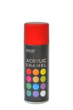 Farba Spray akrylowy CZERWONY DROGOWY 400ml Biodur