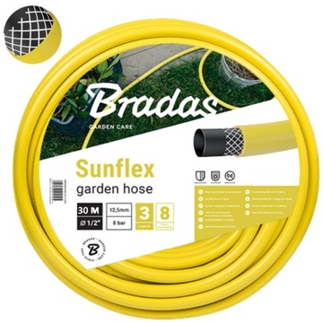 ПРОЧНЫЙ САДОВЫЙ ШЛАНГ 3/4 30М, РАЗДВИЖНОЙ, СКРУЧЕННЫЙ