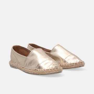 Złote espadryle damskie VENEZIA rozm. 40