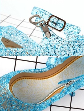 ТУФЛИ ДЛЯ ЛЕДА БАЛЕТНЫЕ ТУФЛИ САНДАЛИИ ТАПОЧКИ ПРИНЦЕССЫ ЭЛЬЗА НАряд ELSA 33