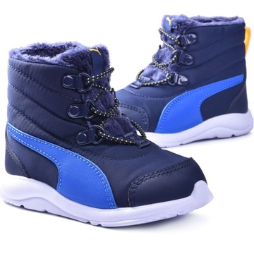 Buty Dziecięce Śniegowce PUMA Fun Racer -03 ocieplane ciepłe kożuch r.27,5