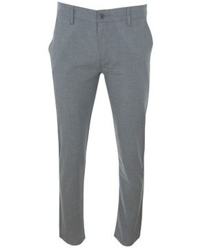 БРЮКИ ИЗ ЭЛЕГАНТНОГО МАТЕРИАЛА, СВЕТЛО-СЕРЫЕ, ОДНОРОДНЫЕ W34