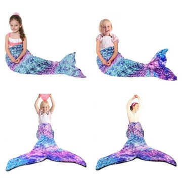 ОДЕЯЛО ХВОСТ РУСАЛКИ ТЕПЛЫЙ СПАЛЬНЫЙ МЕШОК ОДЕЯЛО РУСАЛКА 150*60 СМ